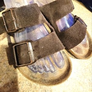 BIRKENSTOCK BROWN SUEDE ARIZONA SANDALS SZ 39 8.5
